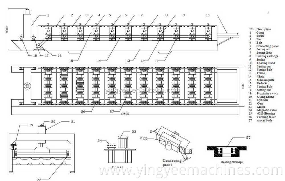 Standing Lock Seam Profile Roll Forming Machine with optional Taper